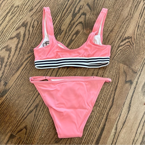 Solid & Striped Flamingo Pink Bikini Set, Katie Top & Lulu Bottom, NWT - Picture 2 of 15